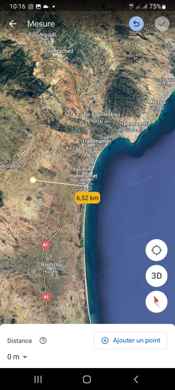 Hammamet Sidi Jedidi Vente Surfaces Terrain uranus