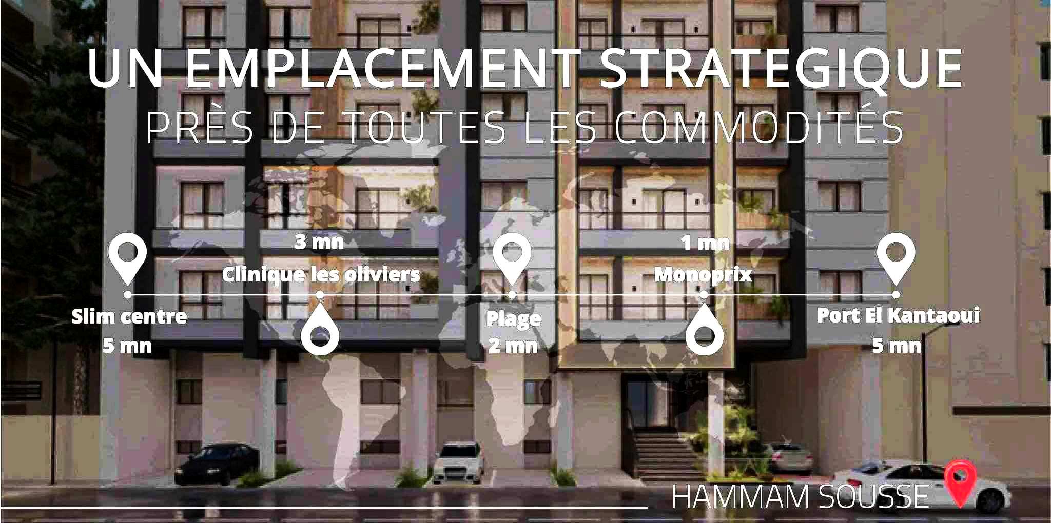Vente Appart. 2 pices - Tunisie