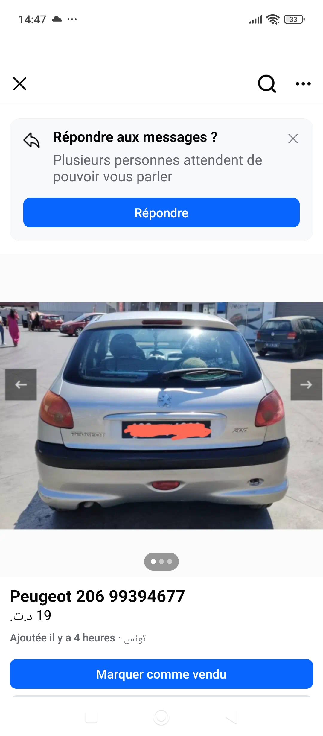 Bab Bhar Hedi Chaker Peugeot 206 Trs bonne occasion