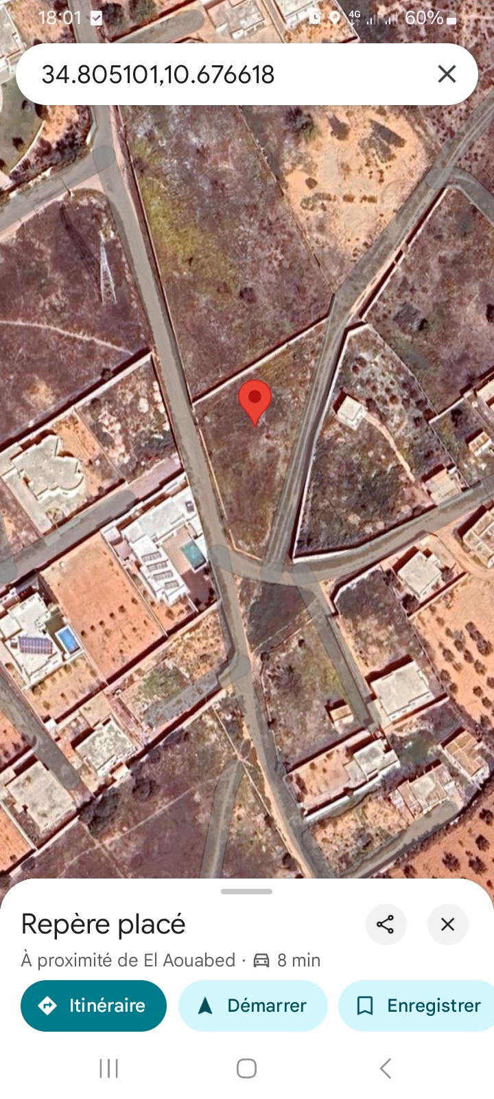 Sfax Sud El Ain Terrain Terrain nu Terrain el ain km 11 sfx 1296m2