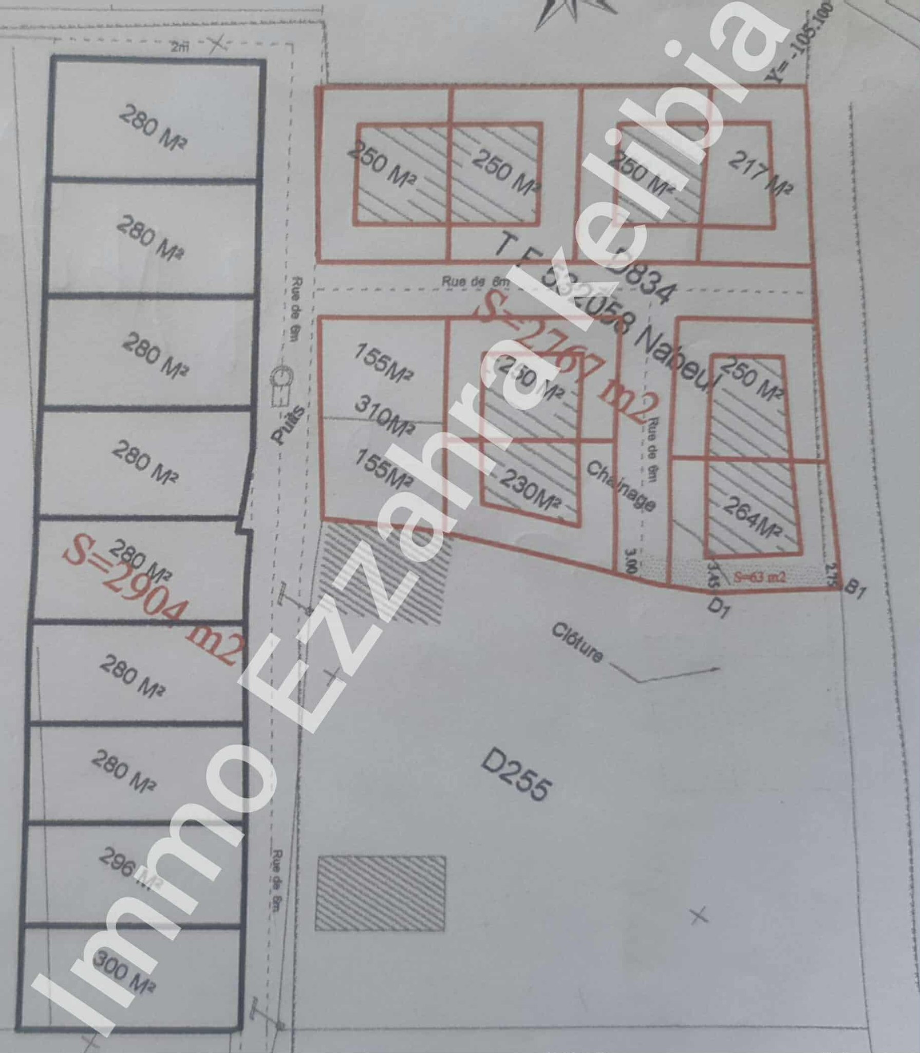 Kelibia Kelibia Vente Surfaces Des lots  klibia nabeul