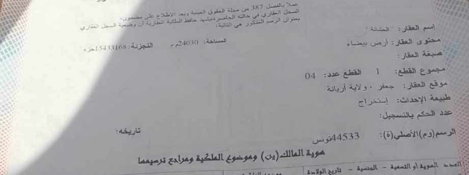 Vente&nbsp;Autre - Tunisie