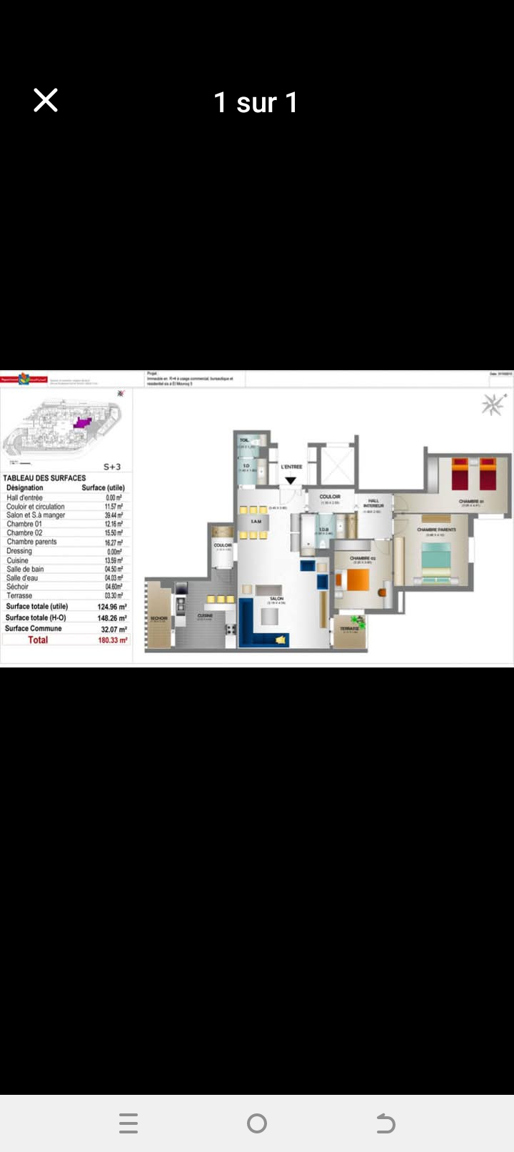 El Mourouj&nbsp;Residence Jinene El Mourouj&nbsp;Vente&nbsp;Appart. 4 pi�ces&nbsp;El mourouj 6 app h standing160 m2